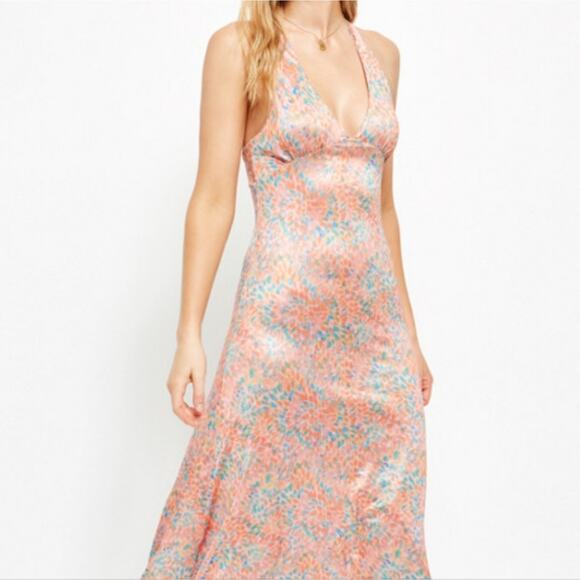 Free People Nowhere To Be Silky Retro XS Dress - Picture 12 of 12